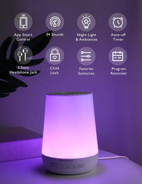 Momcozy White Noise Machine for Baby Sleeping 34 Soothing Sounds & Night Light