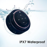 Xleader Shower Speaker, Certified IPX7 Waterproof Bluetooth Speaker with suction cup and mic for Bathroom, Crystal sound & Rich Bass, up to 12h playtime, Electronics Gifts for Girl Women,Pink rose