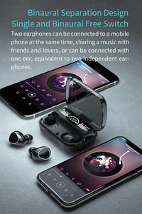 M10 Bluetooth Headphones, In-Ear Wireless Earbuds with Active Noise Cancellation, Comfortable Wearing, Black, 220g, IPX-7 Waterproof, 300mAh, 280hr Standby