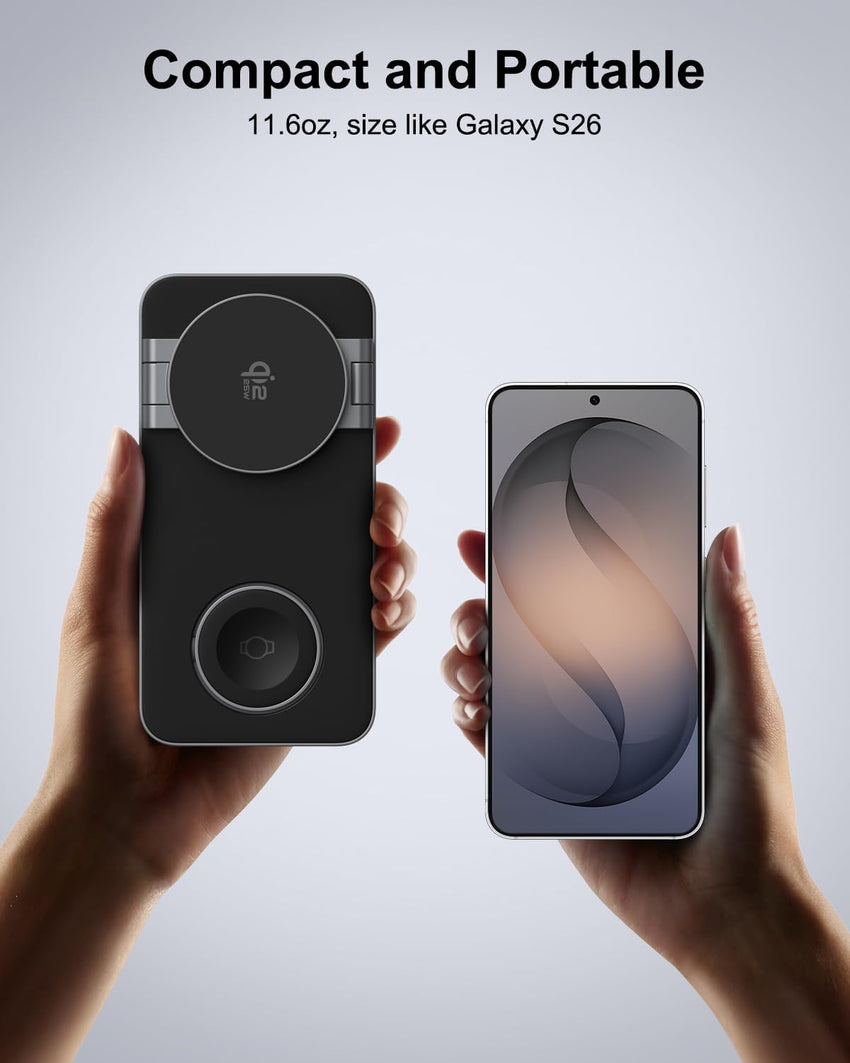 3-in-1 Magnetic Wireless Charger Qi2 25W MagSafe-Compatible for Samsung & iPhone Black
