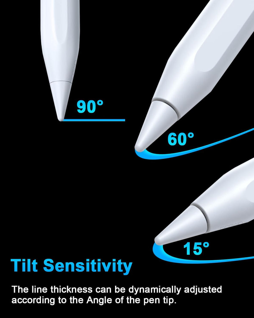 Stylus Pen for iPad 9th&10th - Type-c Charging Magnetic Pencil with Palm Rejection Stylus Pen Compatible with ï¼2018-2023ï¼Apple iPad 6/7/8/9/10ï¼iPad Air 3/4/5ï¼iPad Mini 5/6, iPad Pro 11"/12.9"ï¼Whiteï¼