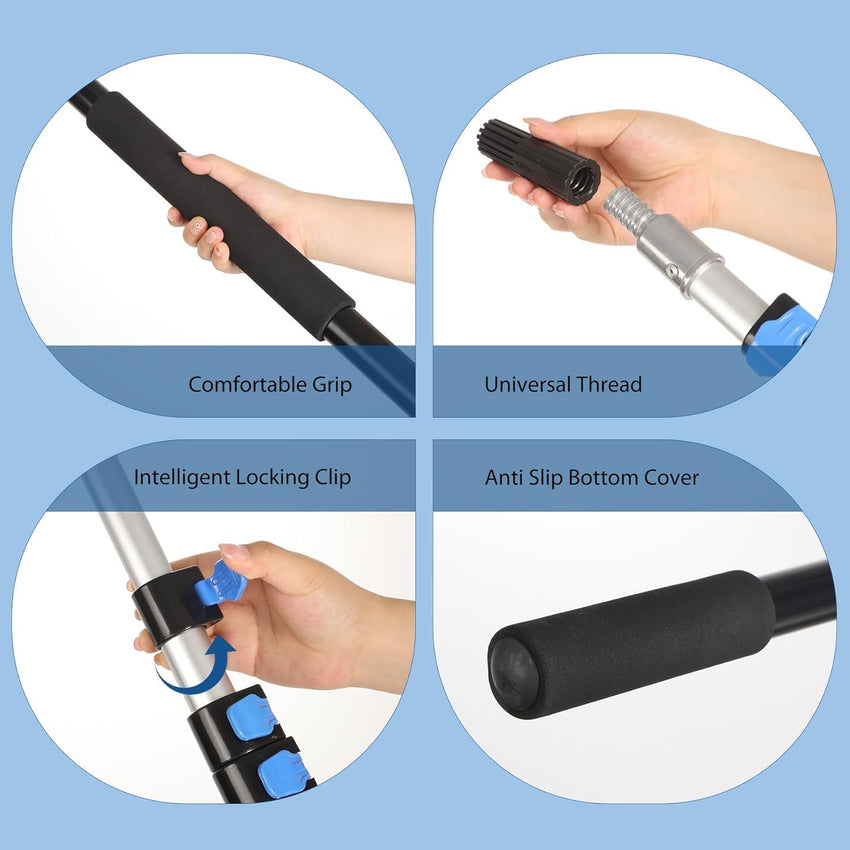 Telescopic Extension Pole Aluminium Alloy 9.1m Lightweight for Window Cleaning & Paint â 9.1m
