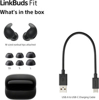 Sony LinkBuds Fit - Truly Wireless Noise Cancelling Bluetooth Earbuds - All Day Comfort, IPX4, Hi-Res Audio, Ambient Sound Mode, 21Hrs Battery Life, Multipoint Connection, iOS & Android - Black
