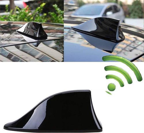 Heart Horse Universal Car Aerials Shark Fin Antenna Cover Car Trim AM/FM Signal Design Roof Antenna with Aerial Adhesive Base for Car SUV Truck Van (Black)