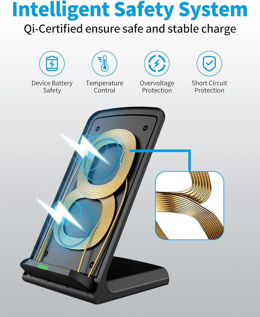 Wireless Charger Station for Google Pixel 9 | 9 Pro | 8 | 8 Pro | Fold | 7 | 7 Pro | 7a | 6 Pro | 5 | 4 XL | 3 XL | Buds Pro, 10w Fast Wireless for iPhone 16 Phone Holder Accessories Charging Stand