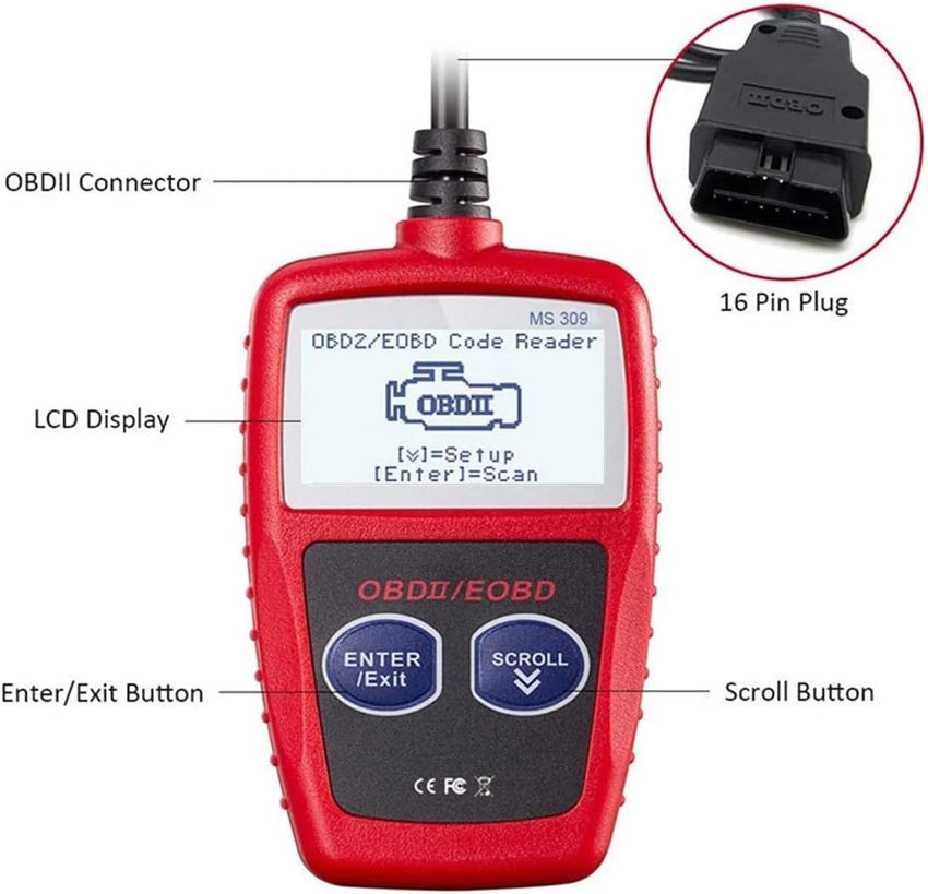 JDBrands Car OBD2 Code Reader | Engine Fault Code Reader | Diagnostic Scanning Tool | Glove Box Essentials