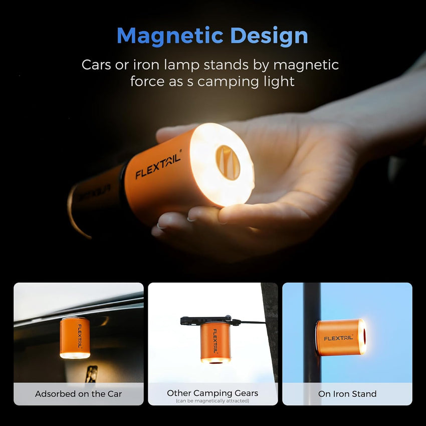 FLEXTAILGEAR Tiny Pump 2X, Portable Electric Air Pump,Vacuum Pump,3 Level Camping Light,Magnetic Design,Fast In/Deflating, Air Mattress, Swimming Ring, Vacuum Storage Bags