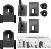suptek Dual Side Clamping Bookshelf Speaker Wall Mounting Bracket Adjustable for Large Surrounding Sound Speakers, Hold up to 30kgs Each Black SPM201XL (2 Packs)