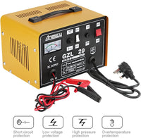 Car Battery Charger, 12V/24V 20A 20Amp Heavy Duty Battery Charger, Ideal for Various Vehicle Cars Vans Tractors Lead-acid Batteries