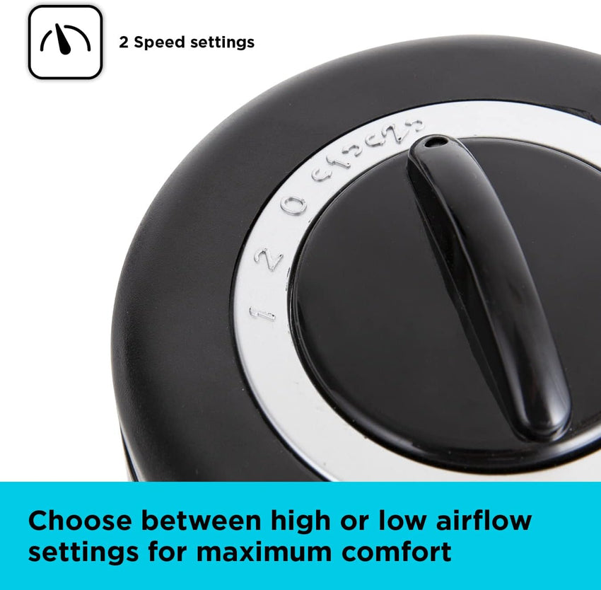 BLACK+DECKER Mini Tower Fan Low Noise 2 Speeds 12-inch 18W â Black