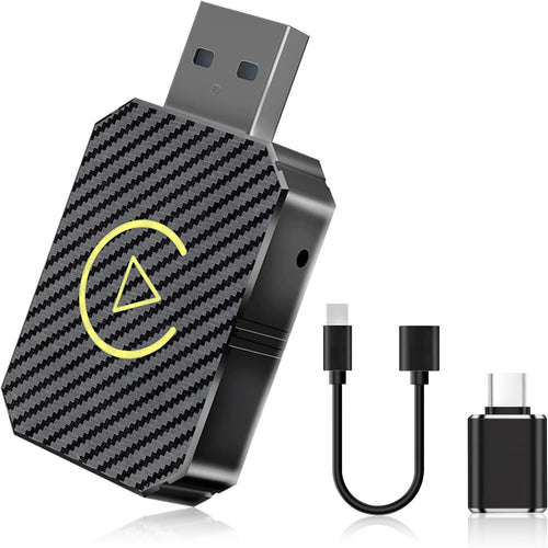 Wireless CarPlay Adapter, Convert Wired CarPlay to Wireless, USB C/A, Plug and Play, for 2016 Cars and for iPhone iOS 10+
