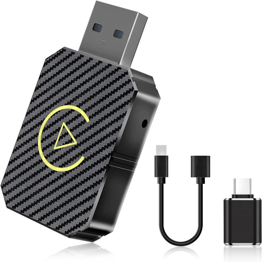 Wireless CarPlay Adapter, Convert Wired CarPlay to Wireless, USB C/A, Plug and Play, for 2016 Cars and for iPhone iOS 10+