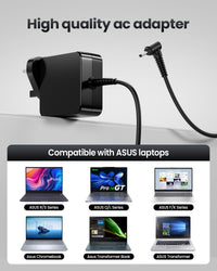 DINTYOU 45W Laptop Charger Compatible with ASUS VivoBook 14 15 S14 S15 E203M, E406M, X553M, X540UA, X540S, TP300, Zenbook UX21A, UX31A, UX303U, UX305C, etc 19V 2.37A Power Supply