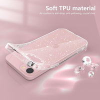 YIRSUR Glitter Clear Case Compatible with iPhone 15 Plus, Soft TPU Bumper Anti-Scratch Shockproof Transparent Sparkly for iPhone 15 Plus
