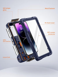 Universal Waterproof Dive Phone Case Underwater Photo Video Snorkelling Surfing â Orange