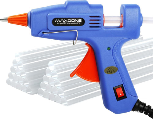 Hot Glue Gun Mini Glue Gun NO GLUE STICKS, 20W Hot Glue Gun Blue Fast Heating for DIY Craft Projects and Home Quick Repairs