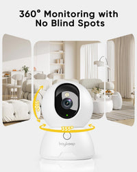BoyKeep 2K Indoor Surveillance Cameras 2-Pack with Night Vision â Home Security