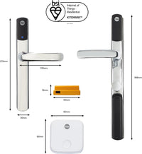 Yale Conexis L2 Smart Door Lock [NO Subscription Required] Remote Access from Anywhere, Anytime, No Key Needed, Works with Alexa, Google Assistant and Philips Hue - Chrome