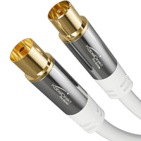 KabelDirekt â 4K Aerial TV Antenna Cable â 3ft, M/F, White | Male to female connectors for DVB-C, DVB-T, DVB-S