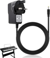 9.5V 1A AC/DC Keyboard Power Supply,2m Adapter Supply Charger Cable for Casio Electronic Piano Keyboard Plug 4mmx1.7mm,Compatible for CTK-245, CTK-3000, CTK-3200, CTK-1100, WK-220, WK-225, SA-46 SA-47