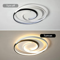 Modern LED Ceiling Light Dimmable Geometric Design â Black 50cm