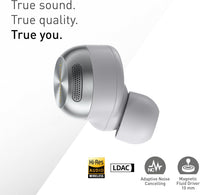 Technics EAH-AZ100E-S Wireless Earbuds with Noise Cancelling, Multipoint Bluetooth, Voice Focus AI, Comfortable In-Ear Headphones, Silver