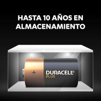 Duracell Plus C Batteries (6 Pack) - Alkaline 1.5V - 100% Life Guaranteed - Reliability For Everyday Devices - 0% Plastic Packaging - 10-Year Storage - MN1400
