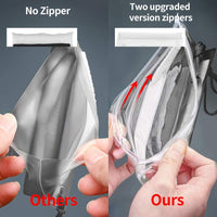 Clear Waterproof Pouch Bag, [4 Pack] Waterproof Bags Large Size Set, Waterproof Case Dry Bag for Beach/Swim/Boating/Kayaking/Hiking/Protect Phone/Camera/Cash/Document - Black