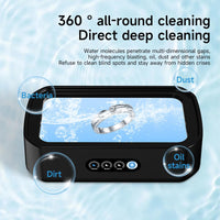 Ultrasonic Jewellery Cleaner 50kHz 650ml Stainless Tank 3 Modes Digital Timer â Silver