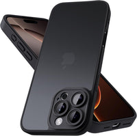 Mootobo for iPhone 16 Pro Max Case with Camera Lens Full Cover Protection, Military-Grade Drop Protection Phone Case, Anti-Fingerprint Slim Shockproof Matte Back 6.9 inch- Black