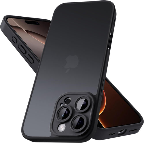 Mootobo for iPhone 16 Pro Max Case with Camera Lens Full Cover Protection, Military-Grade Drop Protection Phone Case, Anti-Fingerprint Slim Shockproof Matte Back 6.9 inch- Black