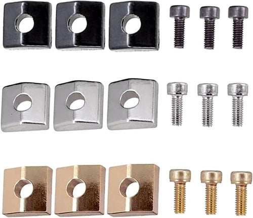 Electric Guitar Locking Nut Clamp 9PCS Metal Parts for Tremolo Bridge â Black Silver Gold