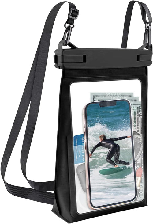 Large Waterproof Phone Pouch, IPX8 Water Proof Phone Case Bag, Underwater Phone Dry Bag with Adjustable Lanyard, Compatible with iPhone 15/14/13 Pro Max, Galaxy S25 S24 S23 HuaWei P60 Mate60 Up to 7''