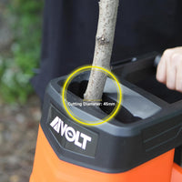 USED AIVOLT 2500W Garden Shredder, Electric Wood Chipper, Crush up to 45mm, 3600rpm Speed, 10m Power Cable, Reversible Steel Blades with Detachable 50L Collection Bag for Garden Debris, Leaves and Branches