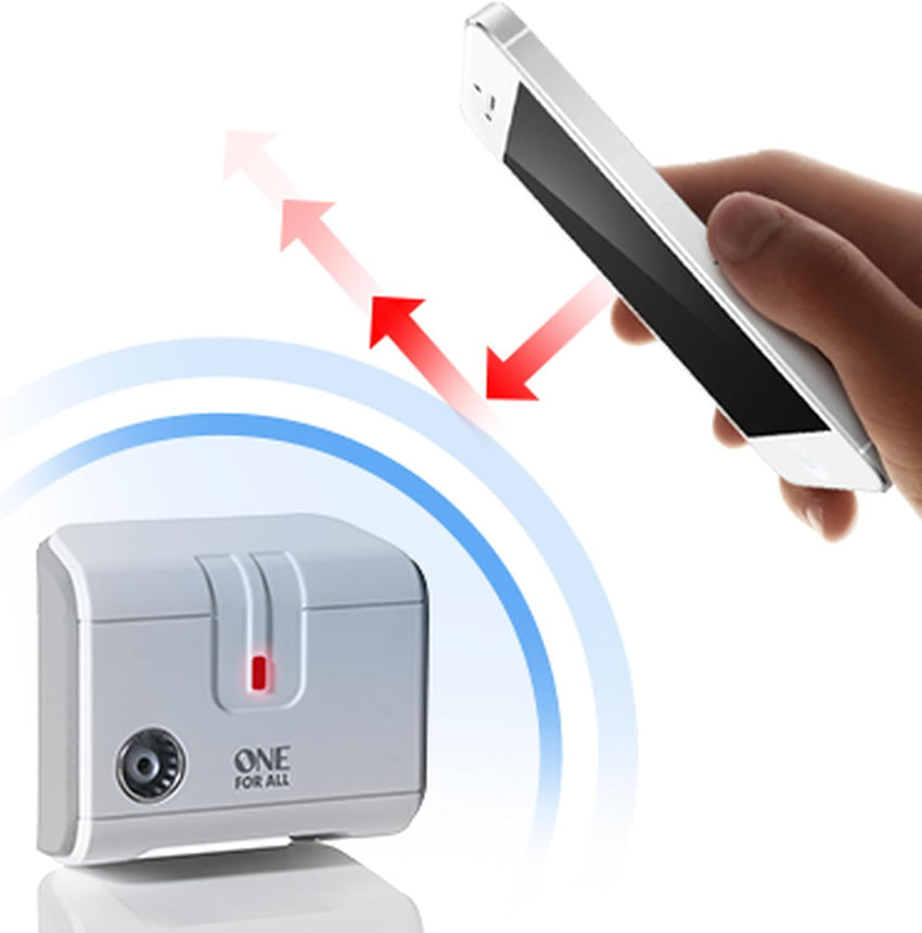 One For All Signal Booster/Splitter for TV - 1 Outputs - 23dB (14x amplified) - Plug and Play - For interference free reception - Full HD compatible - white - SV9601