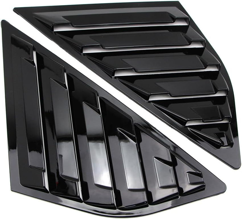 Rear Side Window Louvers Racing-Style ABS Quarter Panel Air Vents â Glossy Black Ford Focus MK3 (2012â2018)
