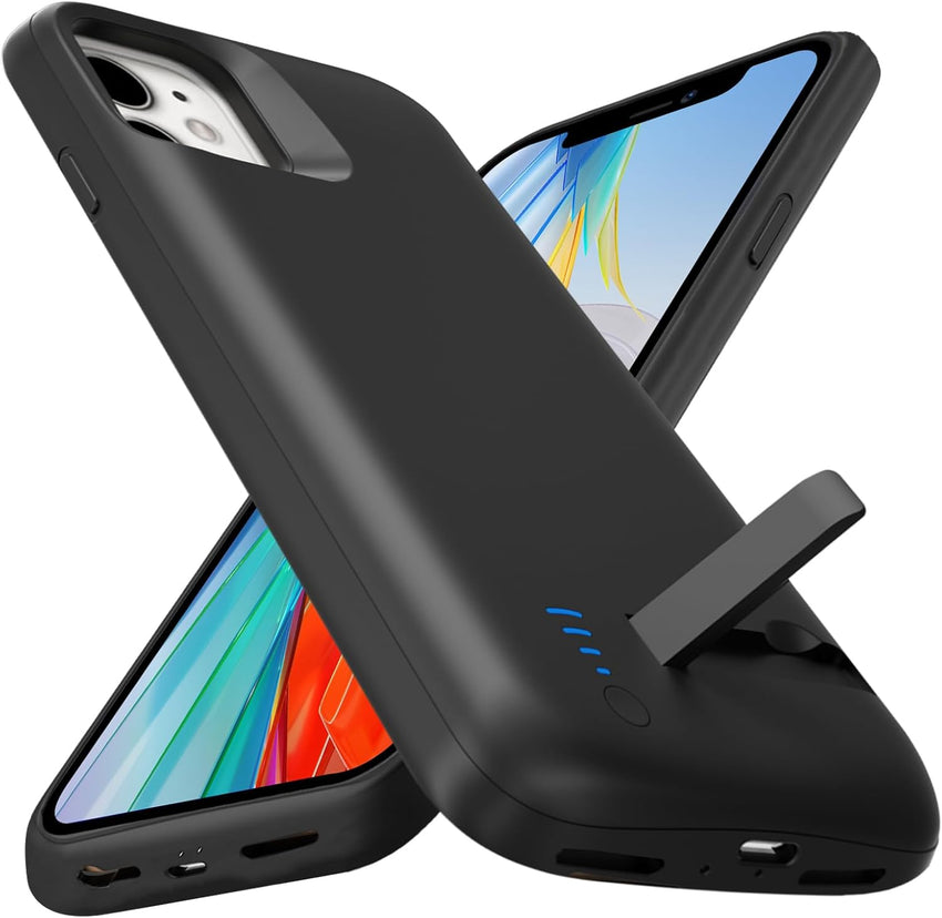 Giabuao Battery Case for iPhone 11, Real 8500mAh Slim Rechargeable Extended Charging Case, Portable Protective Phone Case with Battery for iPhone 11, 6.1 inch - Black