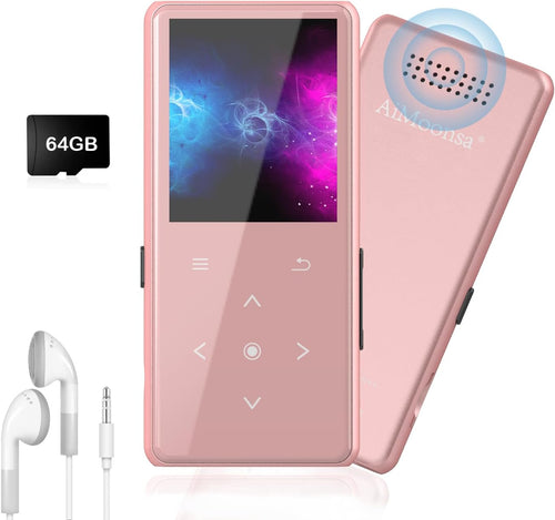 64GB Bluetooth MP3 Player HiFi Sound, FM Radio, Voice Recorder â Black