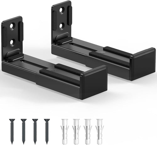 Universal Soundbar Wall Mount Adjustable Depth 9-15.4cm Holds 15kg â Black