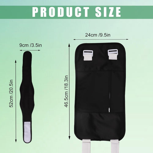 2pcs Reusable Castor Oil Pack Wraps Adjustable Leak-Proof Belt Ã¢ÂÂ Black