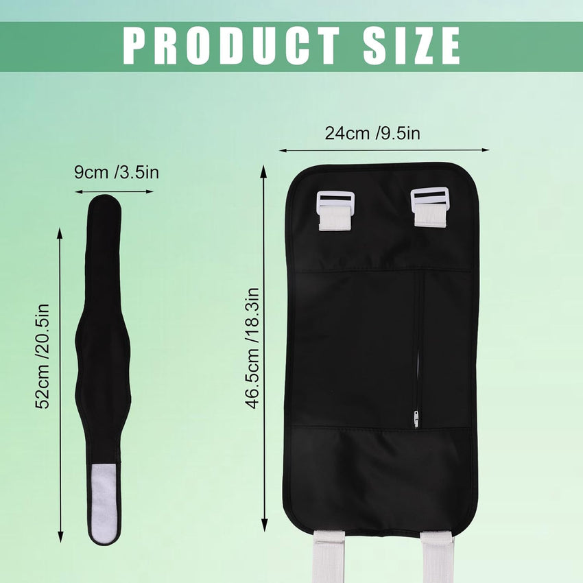 2pcs Reusable Castor Oil Pack Wraps Adjustable Leak-Proof Belt Ã¢ÂÂ Black