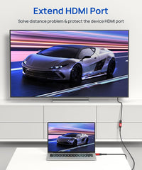 JSAUX HDMI Extension Cable, 1M 4K@60Hz HDR High Speed HDMI 2.0 Extender HDMI Male to Female Lead Support 3D, 18Gbps, ARC, Ethernet Compatible for TV Stick, Roku Fire Stick, Blu-Ray, PS3/PS4 - Red