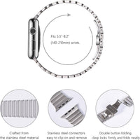 NewWays 49mm 46mm 45mm 44mm 42mm(Series 3 2 1) Metal Strap Compatible with Apple Watch,Solid Stainless Steel Link Replacement Band for iWatch Ultra/Ultra2,Series 10/9/8/7/6/5/4/3/2/1/SE,Titanium