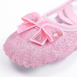 Girls' Ballet Shoes Split-Sole Glitter Flats Dance Shoes â Multicolour Toddler