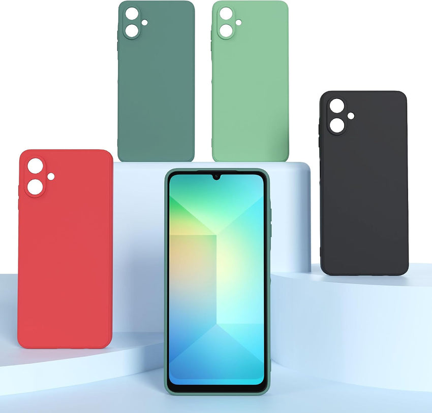 MIKULLE Case for Samsung Galaxy A06 4G Flexible Soft Silicone tpu Bumper Anti-Scratch Protective Shockproof Phone Cover (Dark Green)