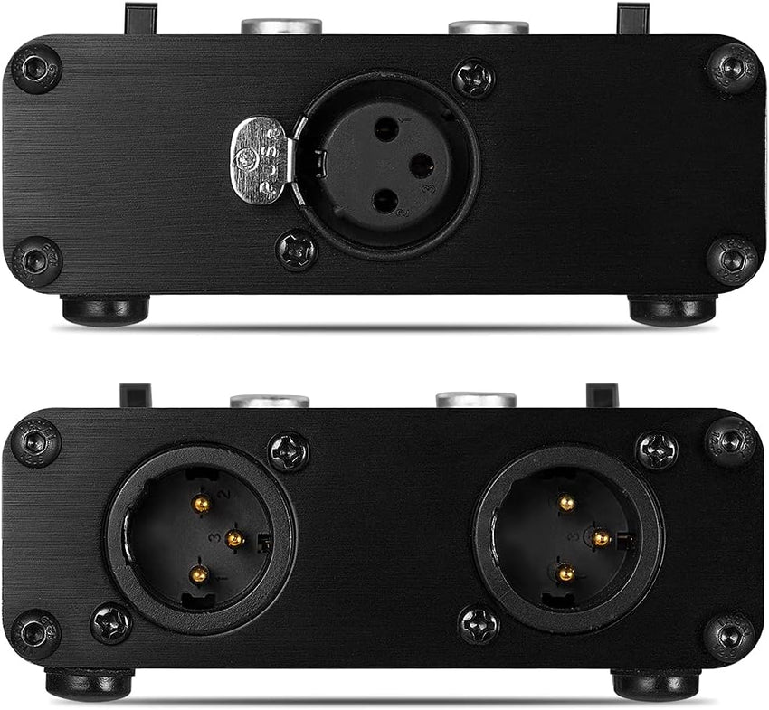 Mini 2 Way HiFi Stereo Audio XLR A/B Passive Switcher Box & Mixer Sound Splitter (1-IN-2-OUT)