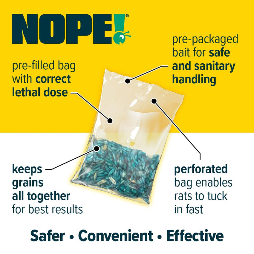 Rat Bait Grain Sachets 6x25g Rodent Control â Pack of 6