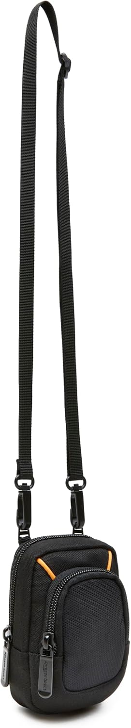 Amazon Basics Medium Compact Digital Camera Case with Internal Padding for 10.2x6.1x2.5 cm Cameras, Solid, Black, Extra-Small