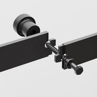 Sliding Barn Door Kit 6FT/183CM Black Heavy Duty Barn Door Sliding Hardware Track Kit for Single Wood Door 91.5CM Wide