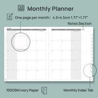 2026 Week-to-View Hardback Diary Large 26.5x21.5cm 100gsm Inner Pocket â Aquamarine